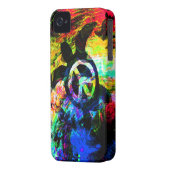 Psychedelic Peace Turtle iPhone Case (Back Left)