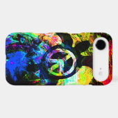 Psychedelic Peace Turtle iPhone Case (Back (Horizontal))