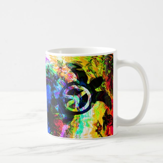 Psychedelic Peace Turtles Mugs (Right)