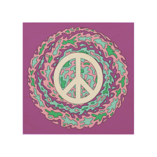 Psychedelic Peace Wood Wall Art