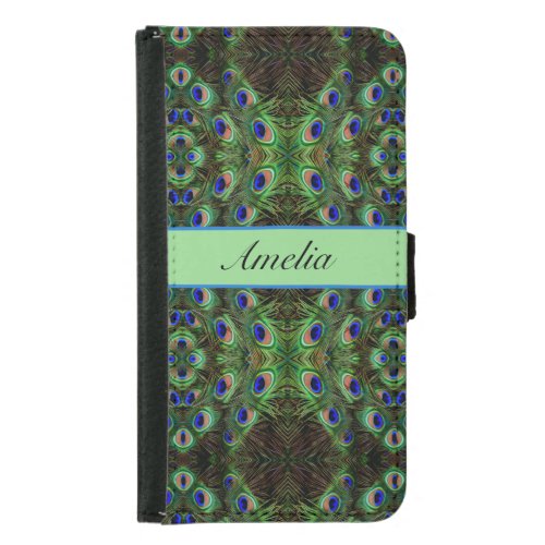 psychedelic peacock  samsung galaxy s5 wallet case