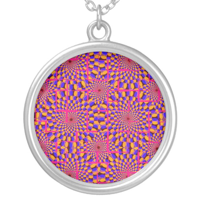 psychedelic  pink necklace (Front)