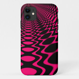 Psychedelic Pink Waves iPhone 11 Case