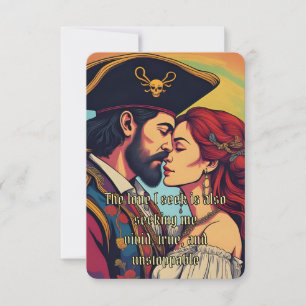 Psychedelic Pirate Finding Love Affirmation Card
