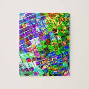 Psychedelic Planet Disco Ball Jigsaw Puzzle