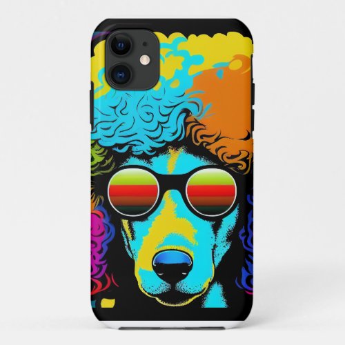 Psychedelic Poodle Dog Design iPhone 11 Case