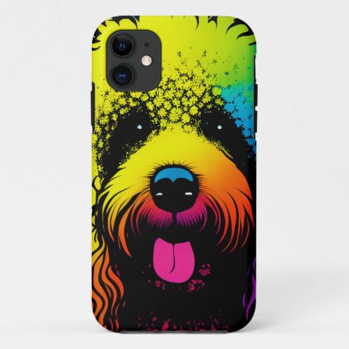 Psychedelic Poodle Dog Design iPhone 11 Case