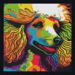 Psychedelic Poodle Dog Design Faux Canvas Print<br><div class="desc">Psychedelic art often features vibrant,  kaleidoscopic patterns,  distorted shapes and forms,  and otherworldly landscapes. It can be seen as a form of visual exploration of the inner workings of the human mind,  as well as a celebration of the beauty and complexity of the natural world.</div>