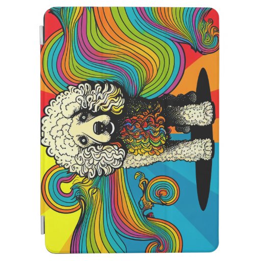 Psychedelic Poodle Dog Design iPad Air Cover