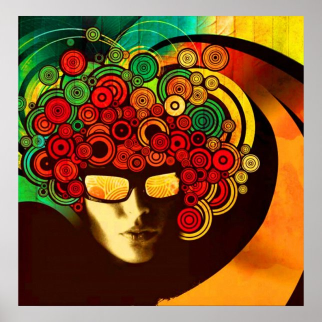 psychedelic pop art poster FROM 8.99 (Front)