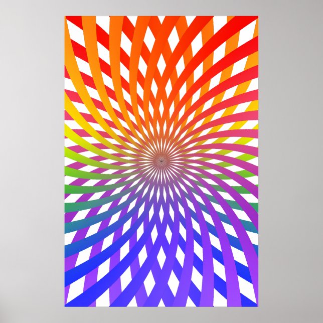 Psychedelic Poster: Rainbow Spiral Poster (Front)
