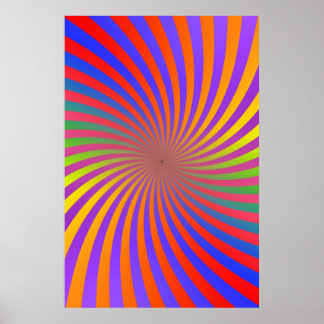 Psychedelic Poster: Rainbow Spiral Poster