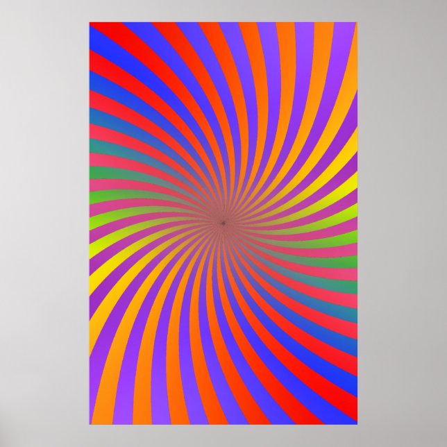 Psychedelic Poster: Rainbow Spiral Poster (Front)