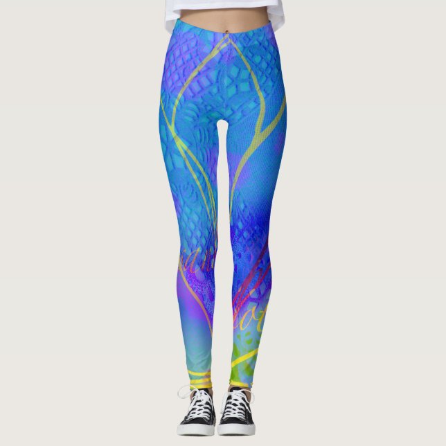 psychedelic prana leggings (Front)