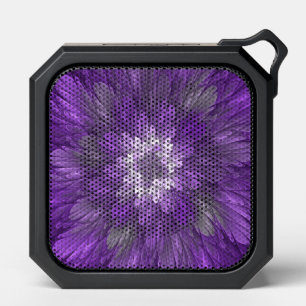 Psychedelic Purple Flower Abstract Fractal Art Bluetooth Speaker
