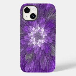 Psychedelic Purple Flower Abstract Fractal Art Case-Mate iPhone 14 Case