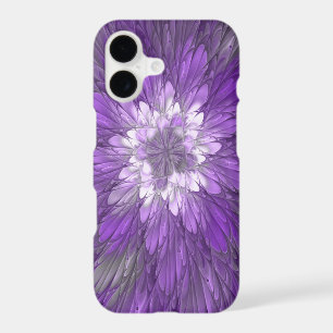 Psychedelic Purple Flower Abstract Fractal Art iPhone 17 Case
