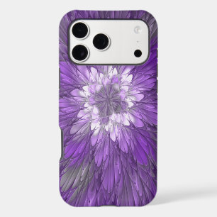 Psychedelic Purple Flower Abstract Fractal Art iPhone 17 Pro Max Case