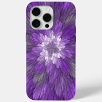 Psychedelic Purple Flower Abstract Fractal Art