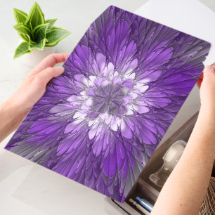 Psychedelic Purple Flower Abstract Fractal Art Envelope Mailers