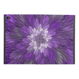 Psychedelic Purple Flower Abstract Fractal Art iPad Mini 4 Case