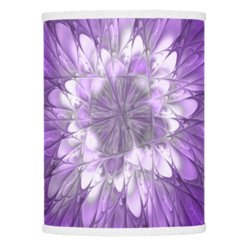 Psychedelic Purple Flower Abstract Fractal Art Lamp Shade