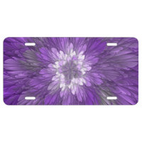 Psychedelic Purple Flower Abstract Fractal Art