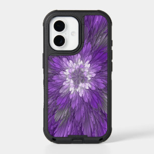 Psychedelic Purple Flower Abstract Fractal Art iPhone 17 Case