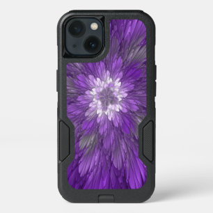 Psychedelic Purple Flower Abstract Fractal Art iPhone 13 Case