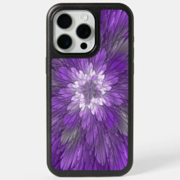Psychedelic Purple Flower Abstract Fractal Art iPhone 15 Pro Max Case