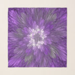 Psychedelic Purple Flower Abstract Fractal Art Scarf<br><div class="desc">A unique floral design,  psychedelic and remarkaby with shades of purple.
Design for your scarf and more.</div>