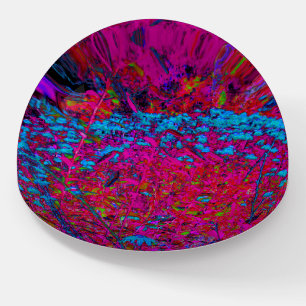 Psychedelic Purple Lily Flower Magenta Garden Paperweight