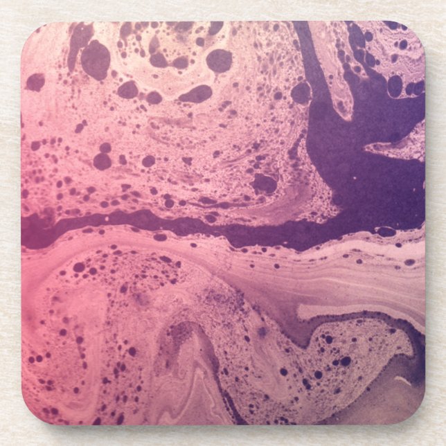 Psychedelic Purple Paper Coaster (Front)