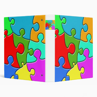 Psychedelic Puzzle 3 Ring Binder