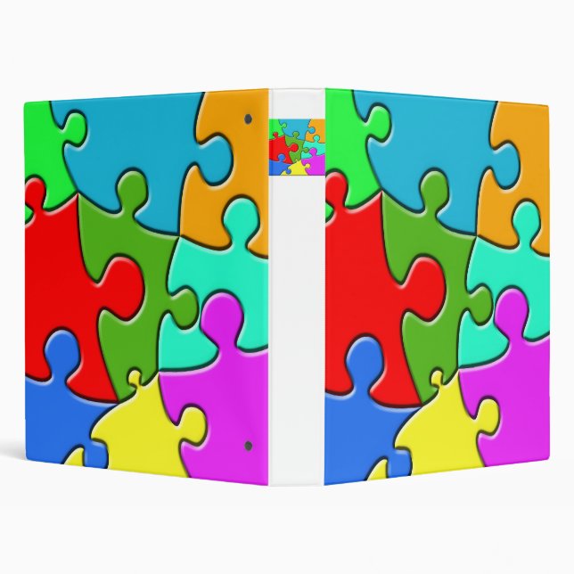 Psychedelic Puzzle 3 Ring Binder (Background)