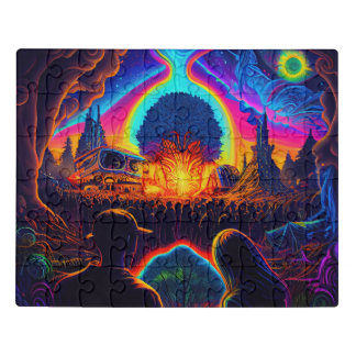 Psychedelic puzzle magic moments abstract art
