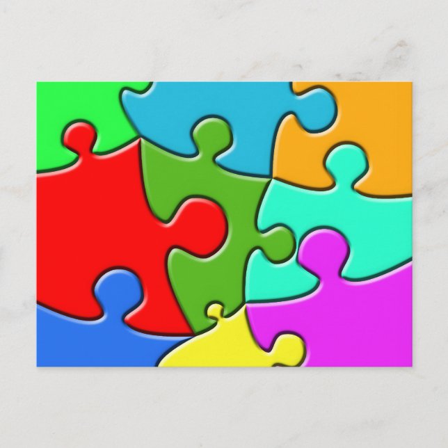 Psychedelic Puzzle Postcard (Front)