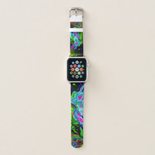 Psychedelic Rabbit Dragon in Neon Fantasy Apple Watch Band