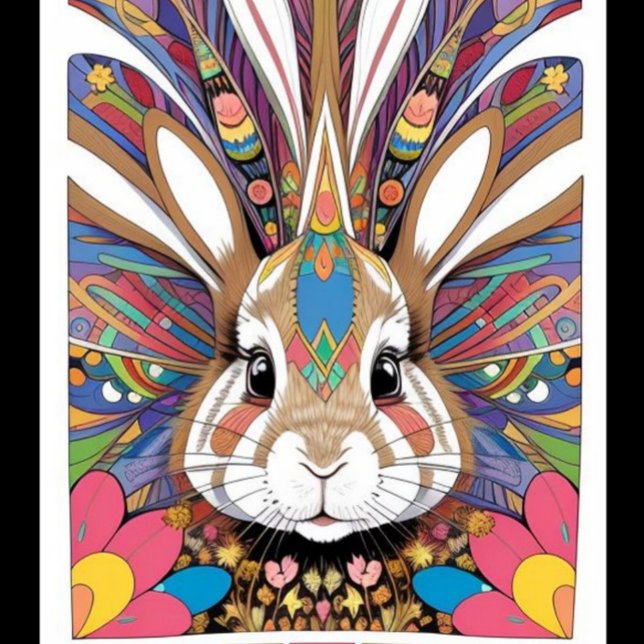 Psychedelic Rabbit  iPhone Case (Creator Uploaded)