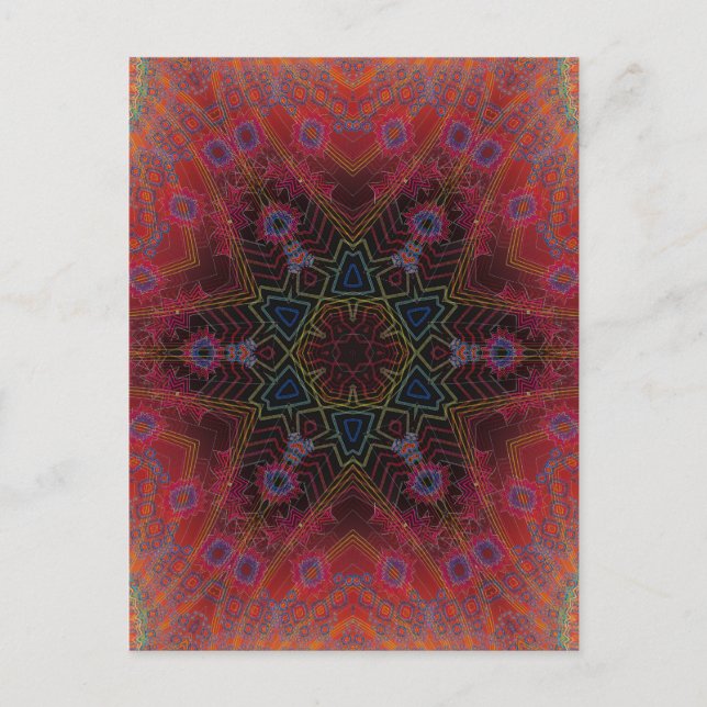 Psychedelic Radial Artwork: Postcard (Front)