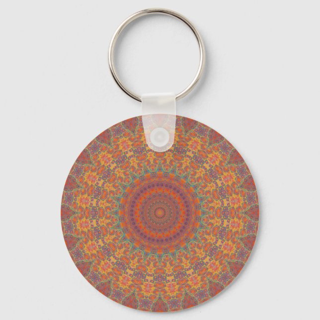 Psychedelic Radial Pattern: Keychain (Front)