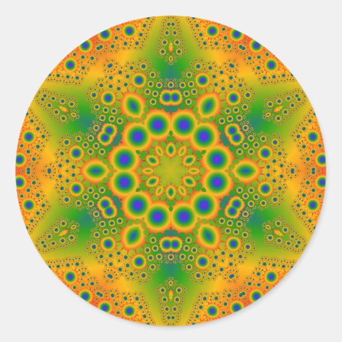 Psychedelic Radial Pattern Stickers