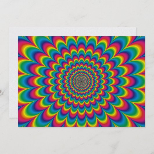 Psychedelic rainbow abstract design (Front/Back)