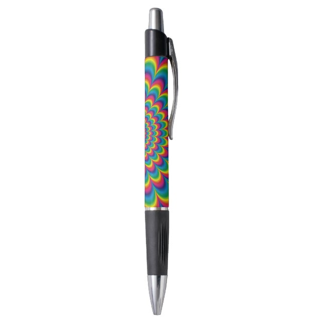 Psychedelic rainbow abstract design pen (Bottom (Vertical))