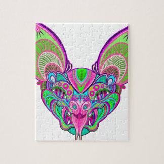 Psychedelic rainbow bat jigsaw puzzle