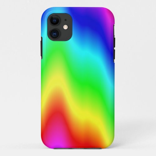Psychedelic Rainbow Colors Crayon Meltdown iPhone 11 Case