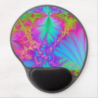Psychedelic Rainbow Fractal Gel Mousepad