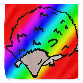 Psychedelic Rainbow Hedgehog Bandana