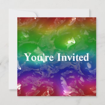 Psychedelic Rainbow Jellied Ooze Invitation by StarStruckDezigns at Zazzle