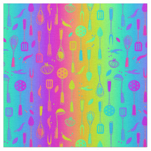 Psychedelic Rainbow Kitchen Stuff Fabric